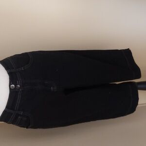 Nine West Black Denim Cropped Pants